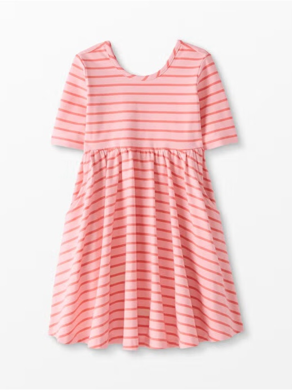 Hanna Andersson Pink Striped Skater Dress size 5